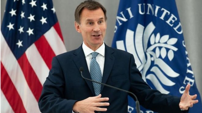 British Foreign Secretary Jeremy Hunt on Tuesday said US President Donald Trump was “disrespectful and wrong” in making disparaging