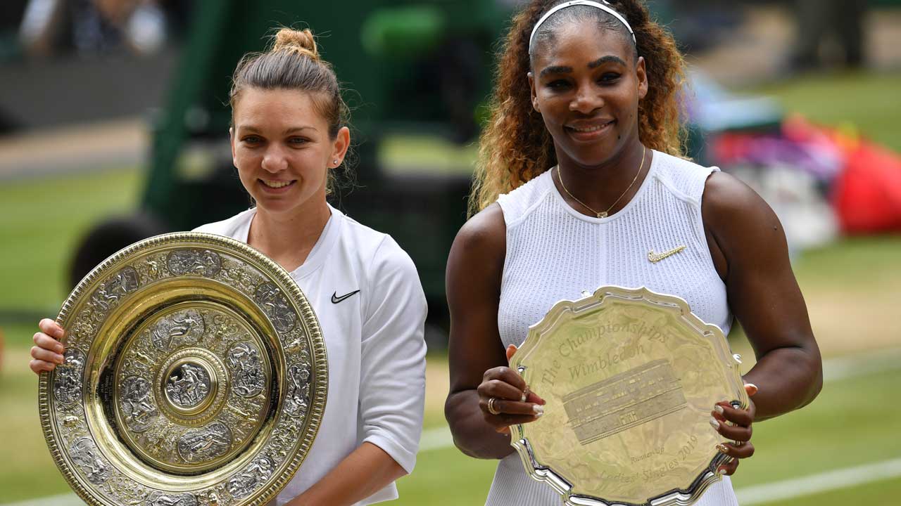 Halep thwarts Serena history bid with Wimbledon final