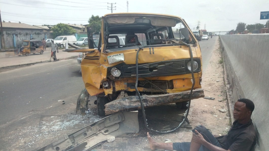 Three Persons Injured In Head-On Collision Crash In Lagos