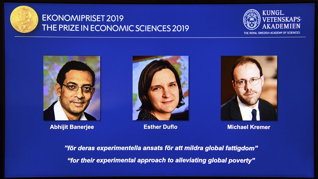 Trio Win Nobel Economics Prize For Work On Poverty