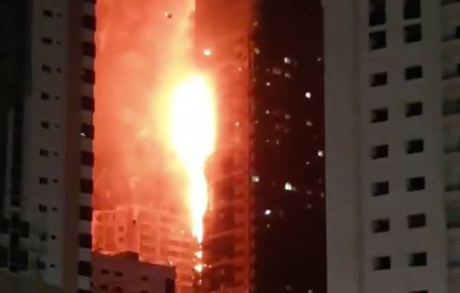 Fire Breaks Out At Sharjah Residential Tower In UAE