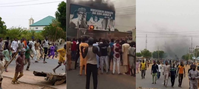Katsina Protesters Burn Buhari's Billboard Over Insecurity