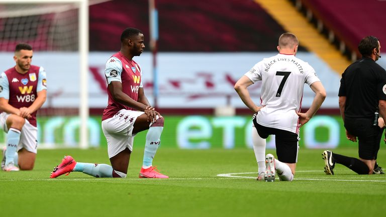 Players Take A Knee As English Premier League Restarts