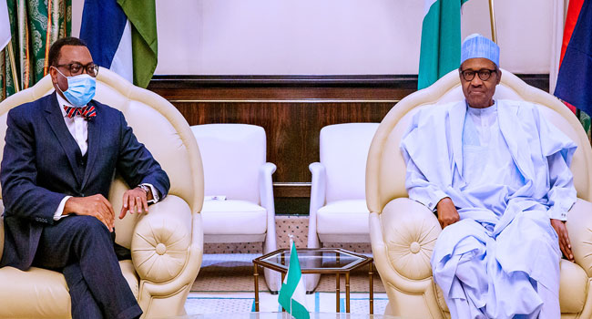 Buhari Congratulates AfDB’s Adesina, Asks Him To Remain Steadfast