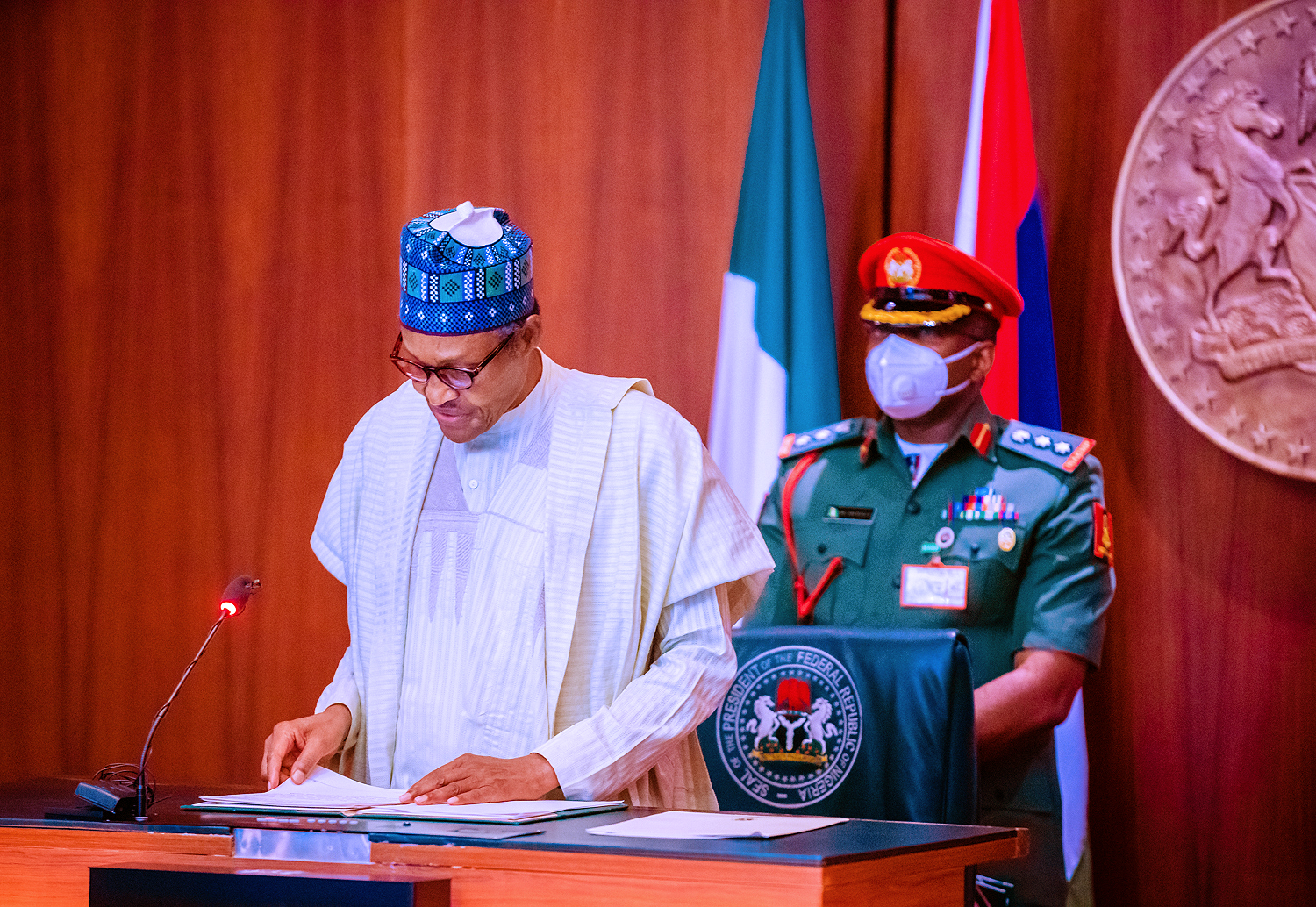Buhari inaugurates 2021 Armed Forces Remembrance Emblem