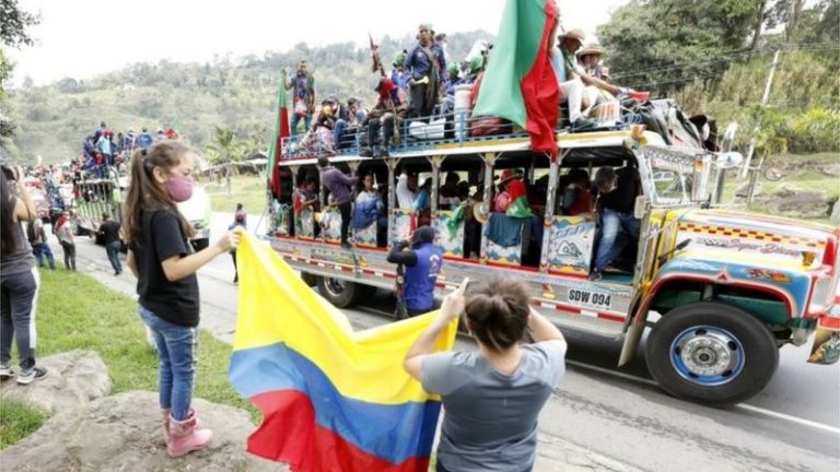 Indigenous Colombians march on Bogotá over killings