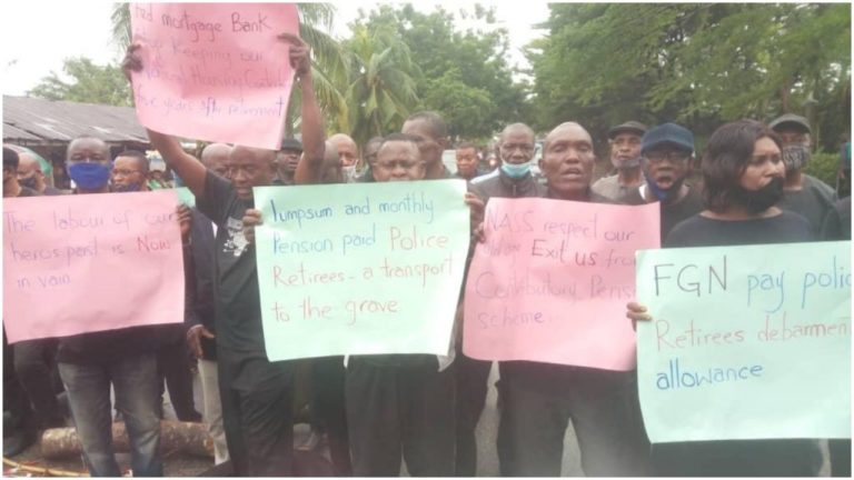 Retired Police Officers Stage Peaceful Protest Over Pensions
