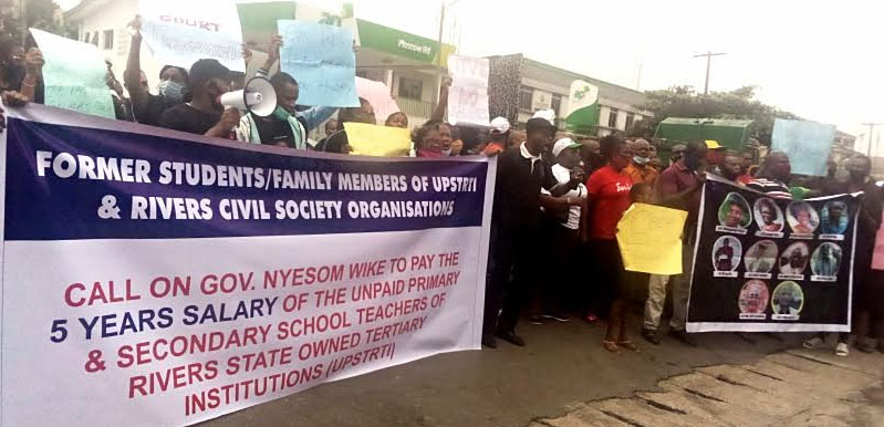 Teachers Protest In Rivers Over Non-Payment Of Salaries
