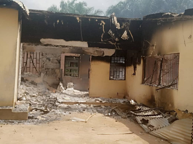 Unknown Hoodlums Set Akwa Ibom INEC Office Ablaze