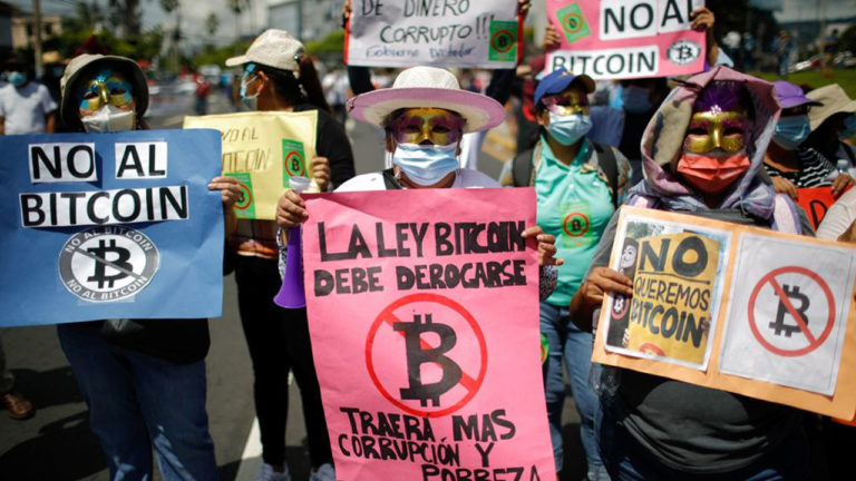 El Salvador’s Bitcoin Rollout Met With Protests