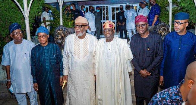 2023 South-West Governors Meet In Lagos, Visit Tinubu