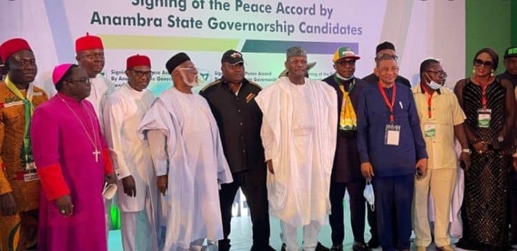 Anambra Election Governorship Candidates Sign Peace Accord