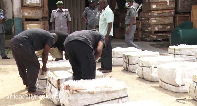 Nigeria Customs Service Seizes Drugs, 94 Bales Of Used Clothing