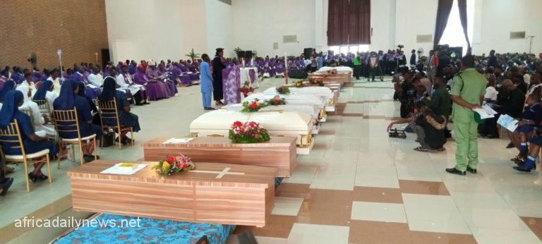 Ondo: Burial Mass Begins For Owo Church Massacre Victims 