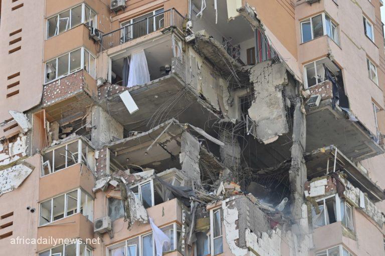 Outrage As Russian Missiles Hit Residential Buildings In Kyiv