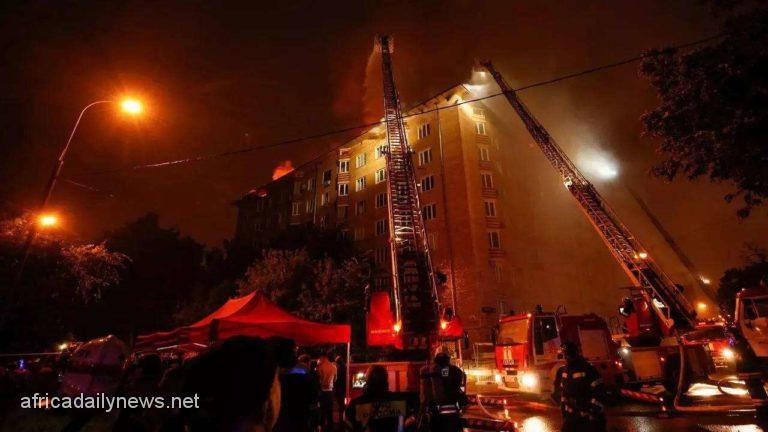 Eight Reported Dead As Fire Erupts In Moscow Building