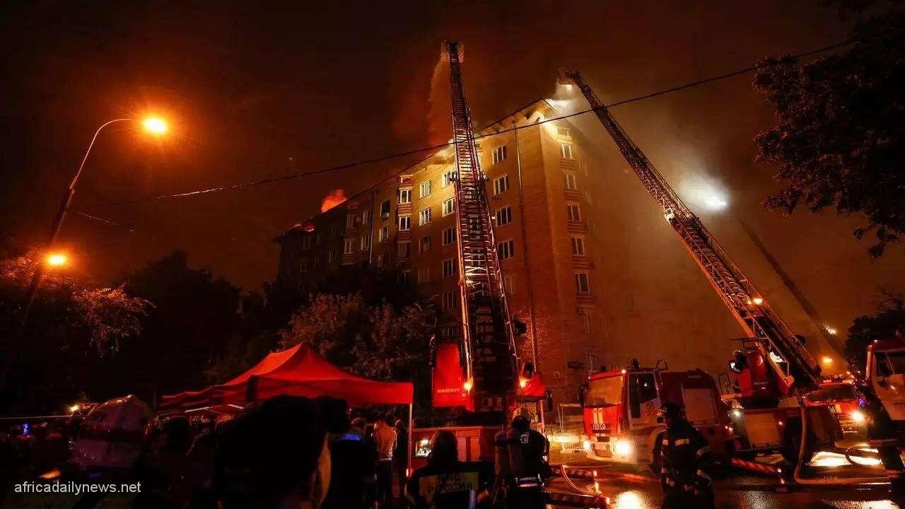 Eight Reported Dead As Fire Erupts In Moscow Building