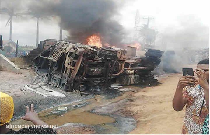 Shops, Buildings Razed As Fuel Tanker Explodes In Ogun