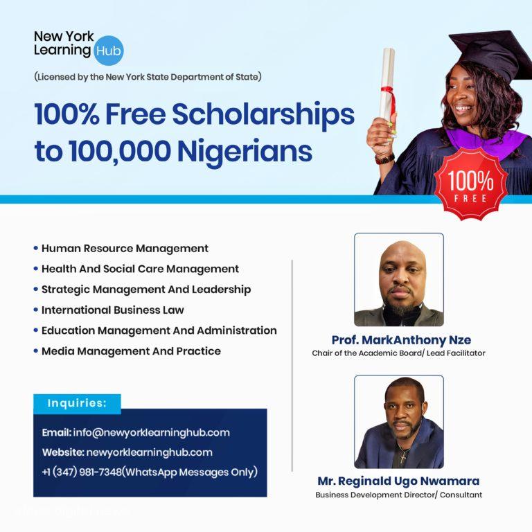 Scholarships For 100,000 Nigerians At New York Learning Hub