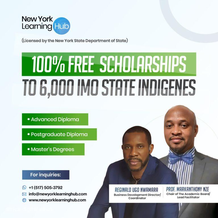 New York Learning Hub Scholarships To Imo State Indigenes