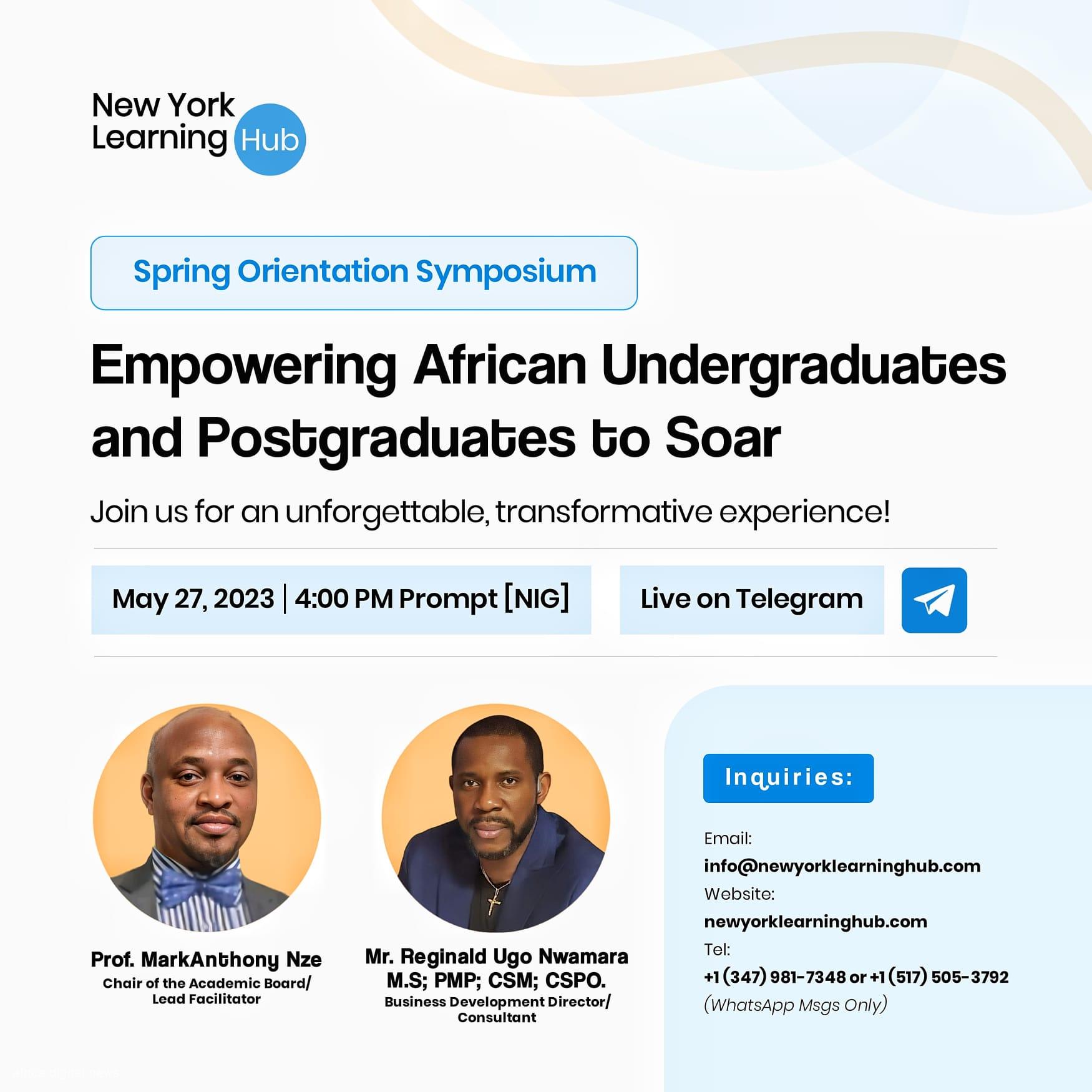 NLYH Spring Symposium Empowering African Students To Soar